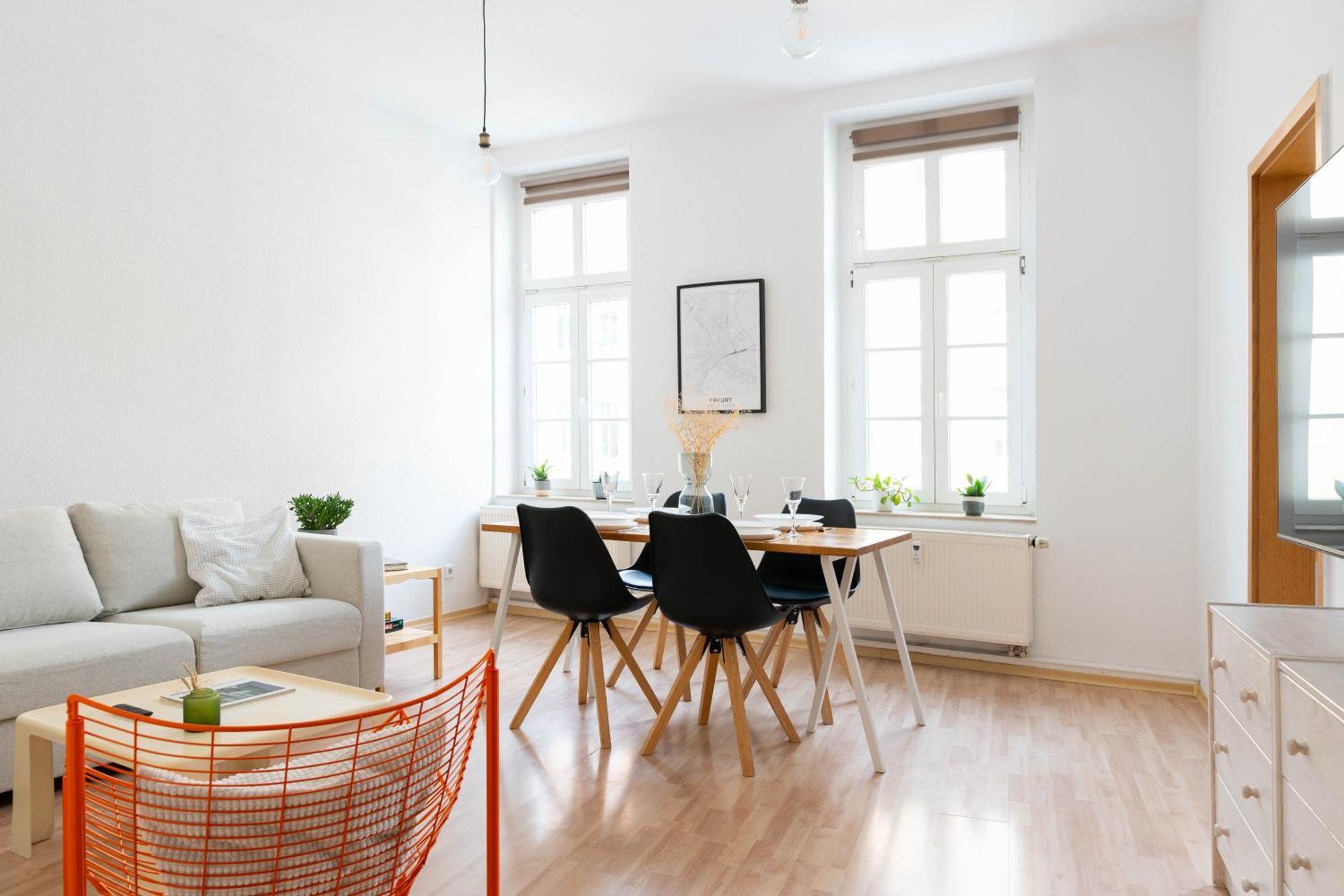 Grosse 3 Zimmer Wohnung Mit Netflix In Zentraler Lage エアフルト エクステリア 写真